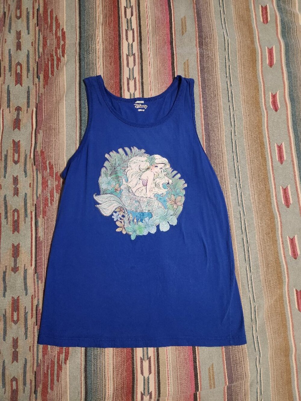 Disney Little Mermaid Tonal Ariel Tank- Men's MEDIUM